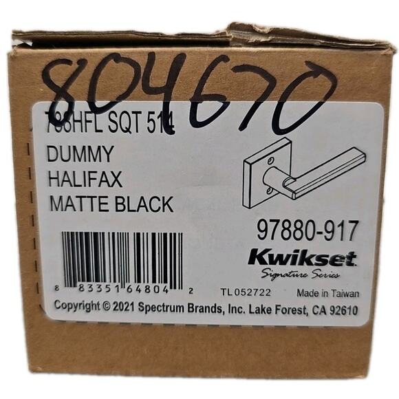 Kwikset Halifax Non-Turning One-Sided Dummy Door Lever (788HFLSQT-514) [1] - Picture 2 of 9